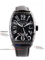 Perfect Replica Franck Muller Watch Black Croco Automatic 40mm